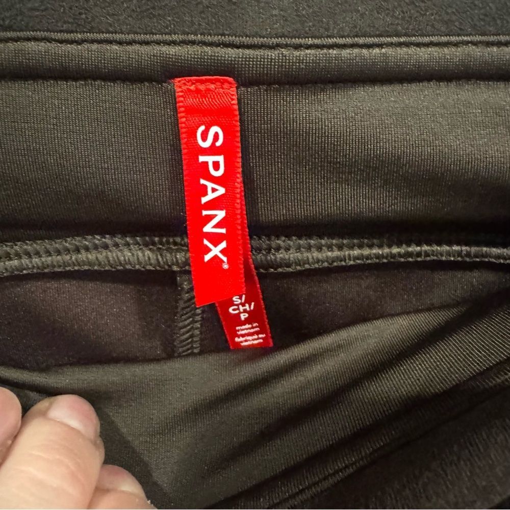 SPANX Faux Suede Leggings, chocolate NWT - Picture 4 of 7
